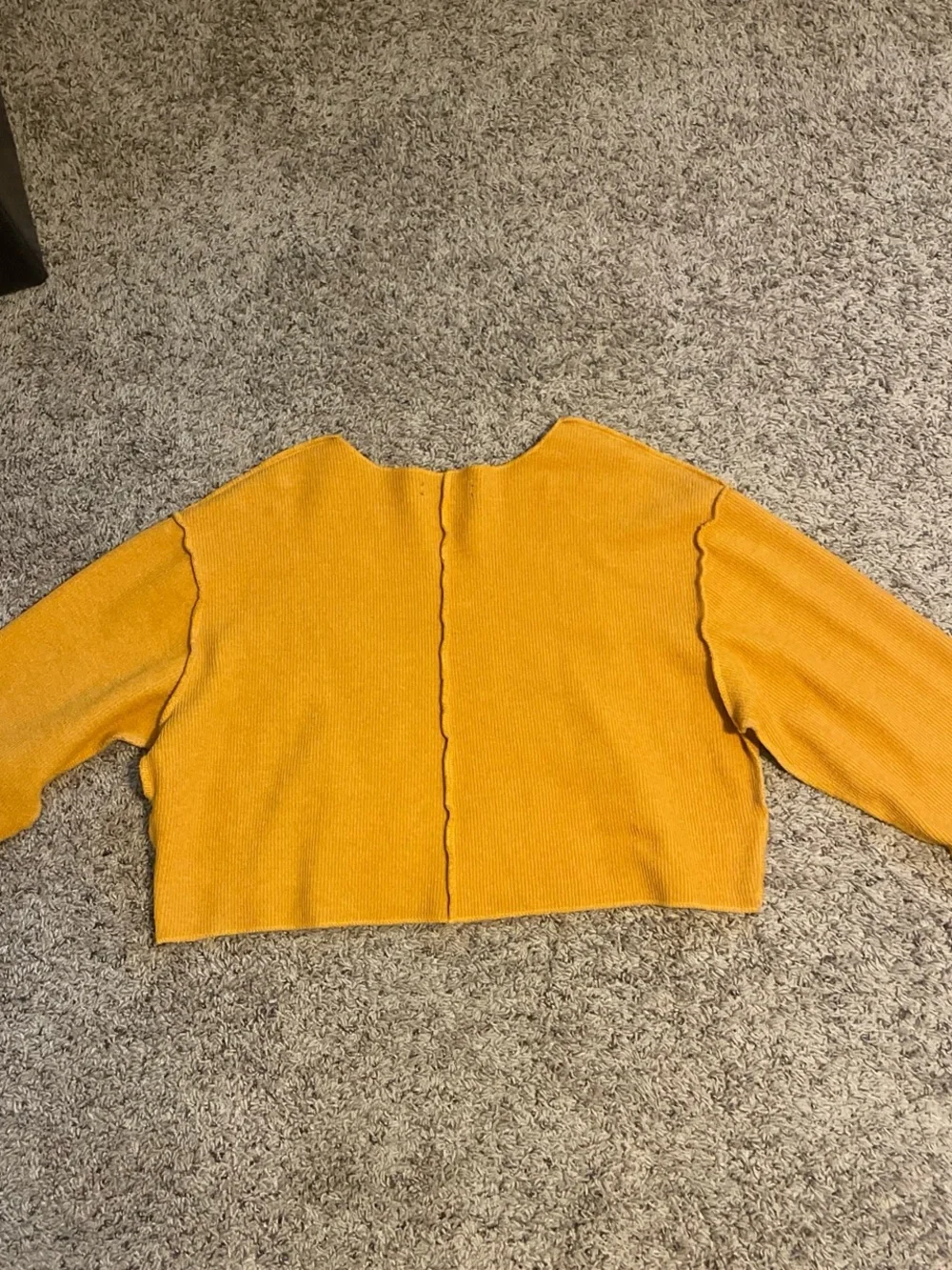 UO Yellow Cropped Knit Top